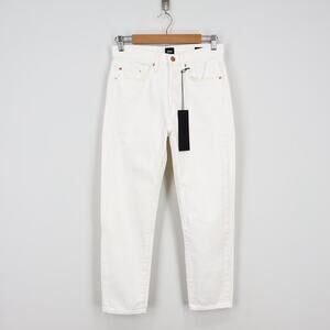 Edwin Hana Classic Straight Crop Button Fly Denim Jean White Noise Size 26 NWT